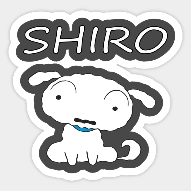 Shiro Shinchan pet dog Crayon Shin chan Sticker by LOVILOVI